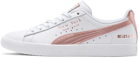 (Women) Puma Clyde NYC Shoes White 372311-01 (Women) Puma Clyde NYC Shoes White 372311-01