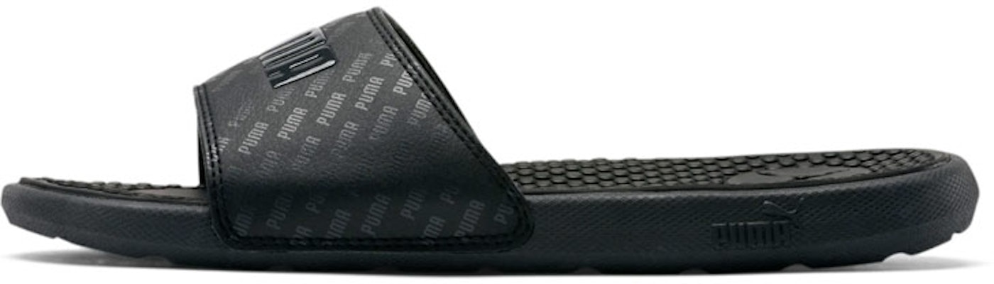 (Women) Puma Cool Cat Bold Graphic 'Black Comfort Lightweight Casual Slipper' 372487-01 Buy (Women) Puma Cool Cat Bold Graphic 'Black Comfort Lightweight Casual Slipper' 372487-01