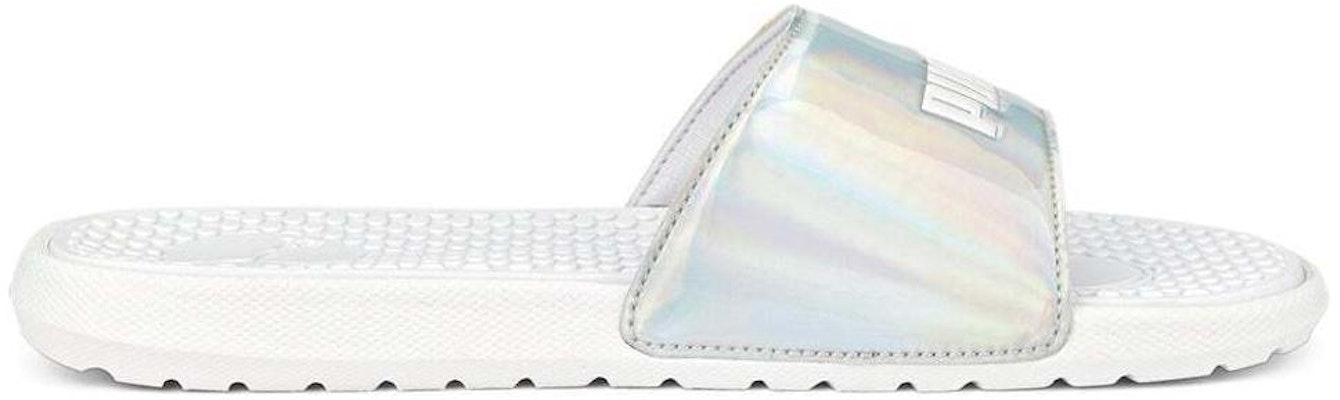 (Women) Puma Cool Cat Distressed Slide 'Silver White' 386722-01 Order (Women) Puma Cool Cat Distressed Slide 'Silver White' 386722-01