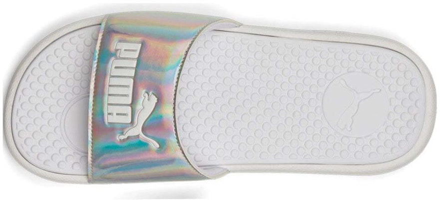 (Women) Puma Cool Cat Distressed Slide 'Silver White' 386722-01 Shop (Women) Puma Cool Cat Distressed Slide 'Silver White' 386722-01