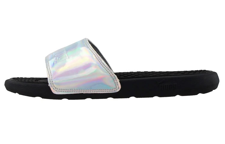 (W) Puma Cool Cat Opalescent Slides 'Black Silver'