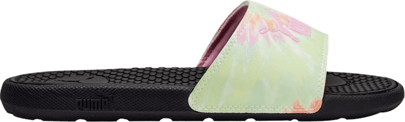 (Women) Puma Cool Cat Slide 'Twist - Pink Green Tie Dye' 387541-02 Buy (Women) Puma Cool Cat Slide 'Twist - Pink Green Tie Dye' 387541-02