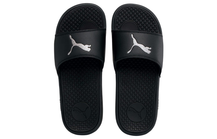 Shop (W) Puma Cool Cat 运动闪光拖鞋 '黑色' 371017-01