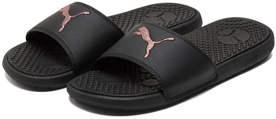 (Women) Puma Cool Cat Sport Glitter Slippers Black/Golden 371017-03 Lookbook (Women) Puma Cool Cat Sport Glitter Slippers Black/Golden 371017-03