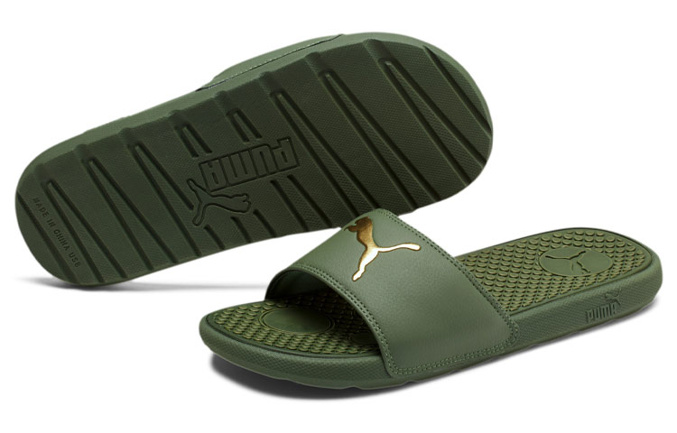 Lookbook (W) Puma Cool Cat Sport Slide ''Olivine Team Gold'' Slippers 371016-15