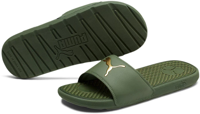 (W) Puma Cool Cat Sport Slide ''Olivine Team Gold'' Slippers 371016-15 Lookbook (W) Puma Cool Cat Sport Slide ''Olivine Team Gold'' Slippers 371016-15