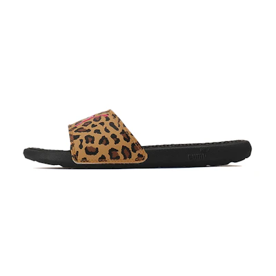 (W) Puma Cool Cat Sports Leopard Slipper Black