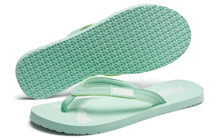 Shop (Women) Puma Cosy Flip Sandals Green 370290-06