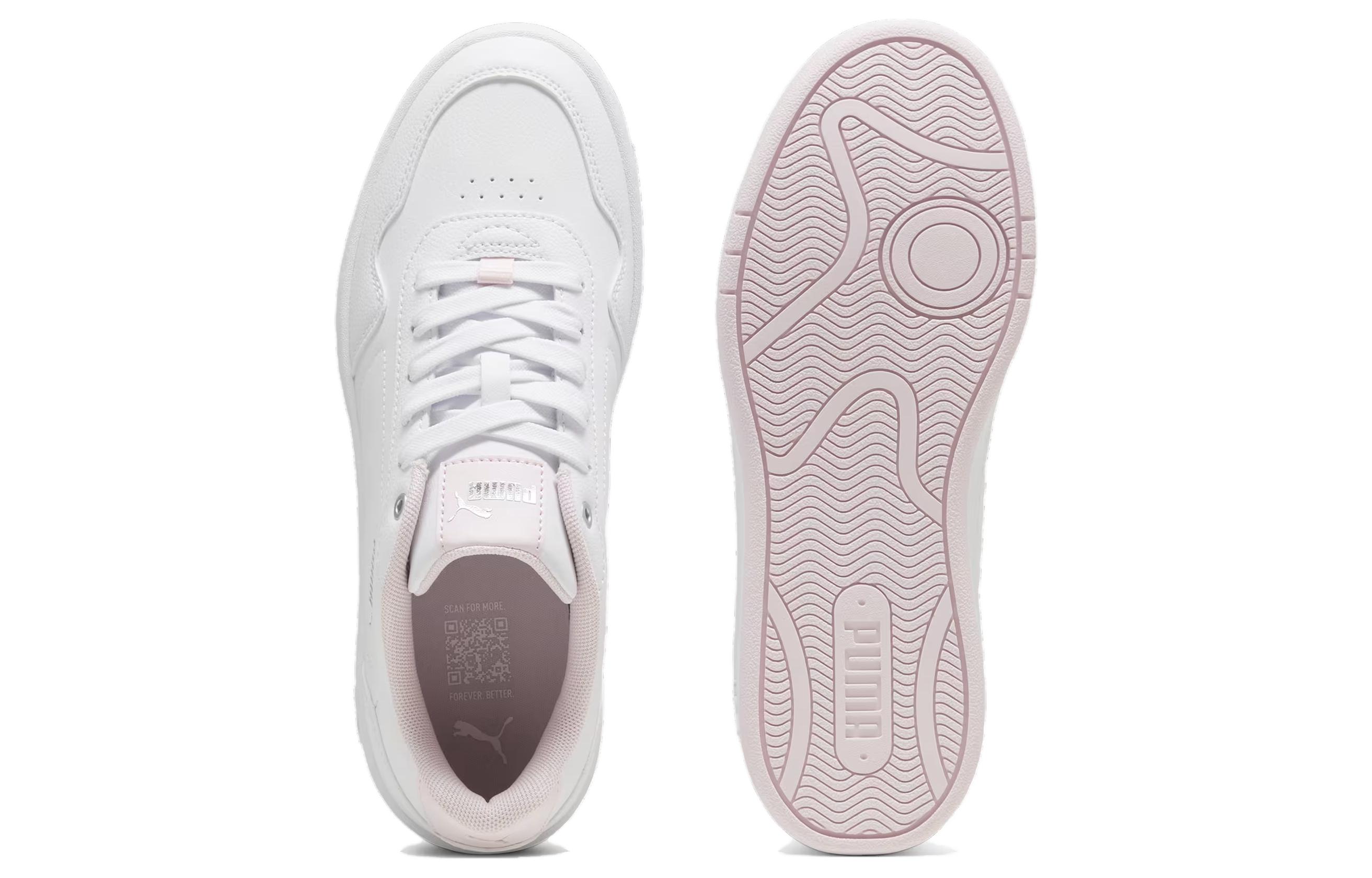 Shop (W) Puma Court Classy 'Blanco Rosa Plata' 395021-04