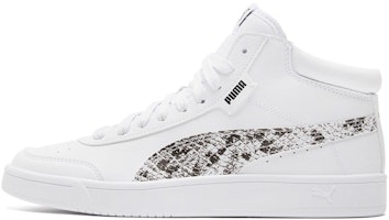 (Women) Puma Court Legend Mid-Casual Shoes White 382505-01 (Women) Puma Court Legend Mid-Casual Shoes White 382505-01