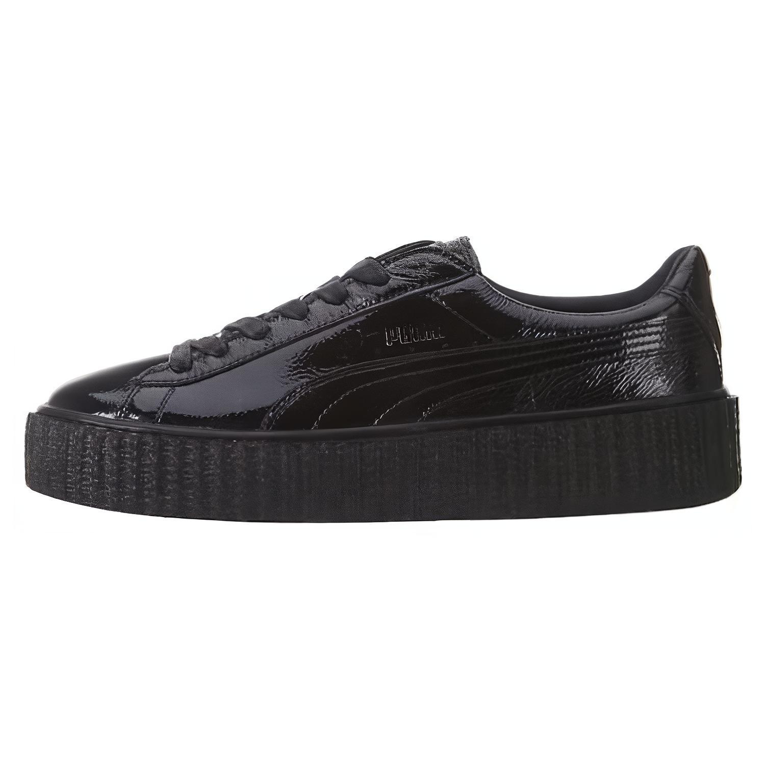 Buy PUMA Creeper 皺摺亮面 防滑減震 低幫 板鞋 女款 黑色