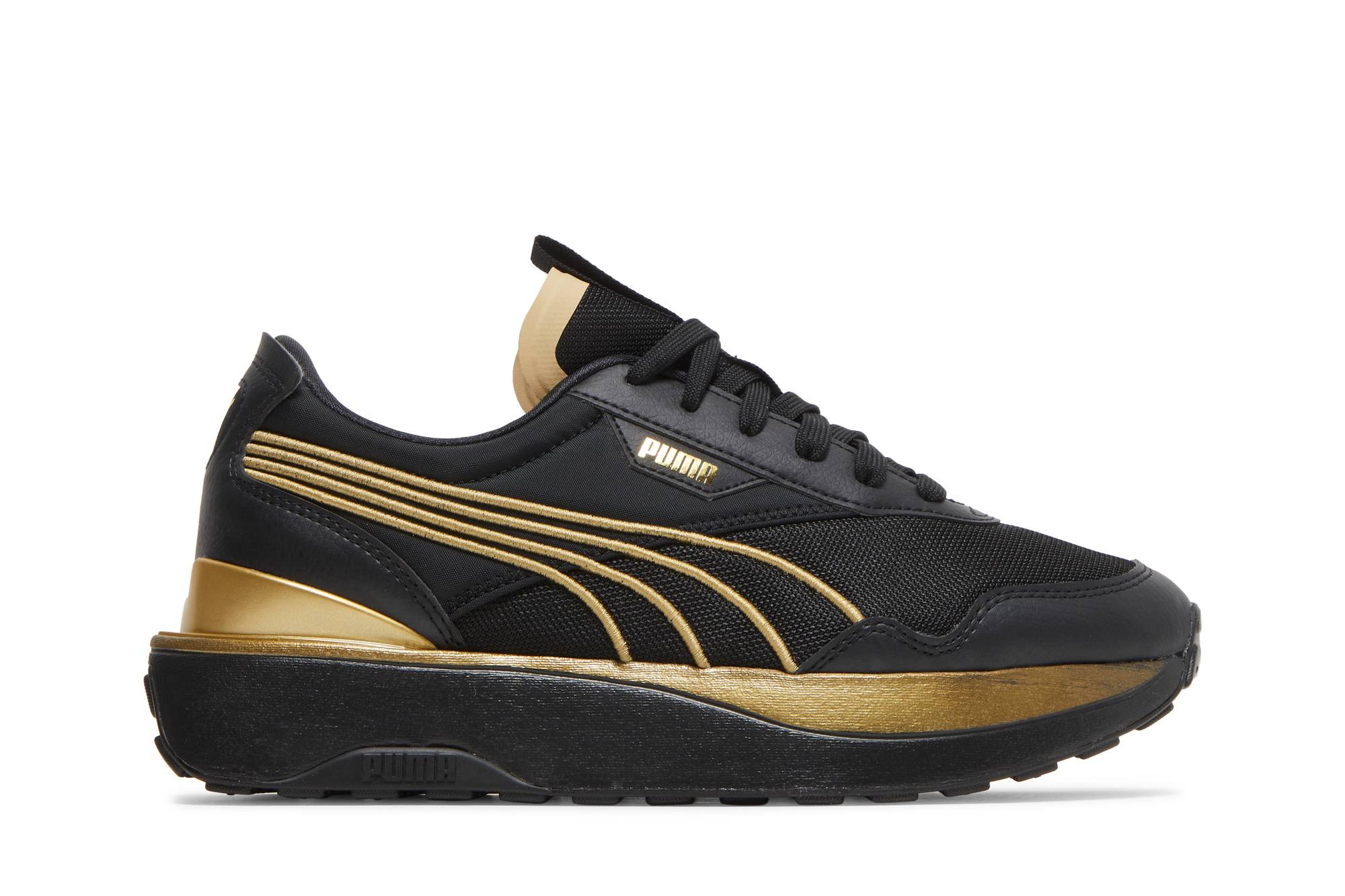 (Women) Puma Cruise Rider Metal 'Black Team Gold' 381615-02