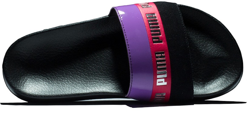 PUMA 女款運動拖鞋 Leadcat Remix 防滑耐磨 黑紫 Shop PUMA 女款運動拖鞋 Leadcat Remix 防滑耐磨 黑紫