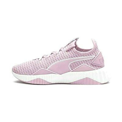 (W) Puma Defy Low Top Running Shoes Purple/White