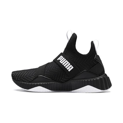 (W) Puma Defy Mid Core 'Black White'