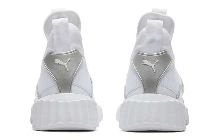 Shop (W) Puma Defy Mid Glossy Blanc 193058-02