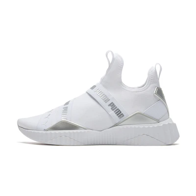 (W) Puma Defy Mid Glossy White