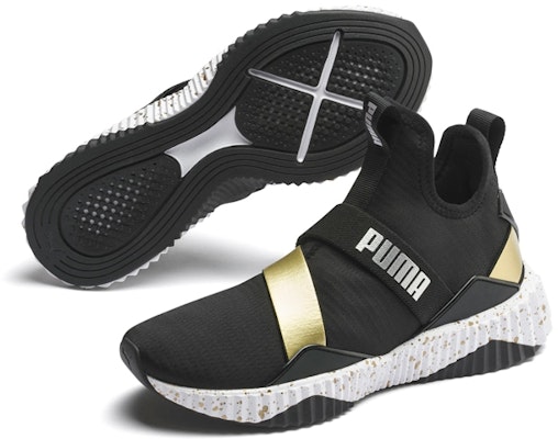 (W) Puma Defy Mid Metal 'Hitam Emas' 193044-01 Shop (W) Puma Defy Mid Metal 'Hitam Emas' 193044-01