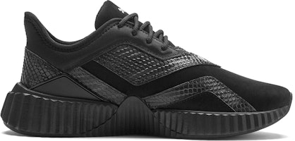 (W) Puma Defy Sepatu Lari Low Top Jahitan Kulit Buaya Hitam/Abu-abu 192628-01 Order (W) Puma Defy Sepatu Lari Low Top Jahitan Kulit Buaya Hitam/Abu-abu 192628-01