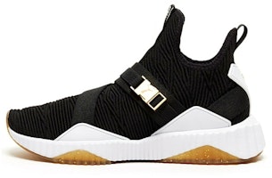 (Women) Puma Defy Varsity Mid Shoes Black/White 191667-01 (Women) Puma Defy Varsity Mid Shoes Black/White 191667-01