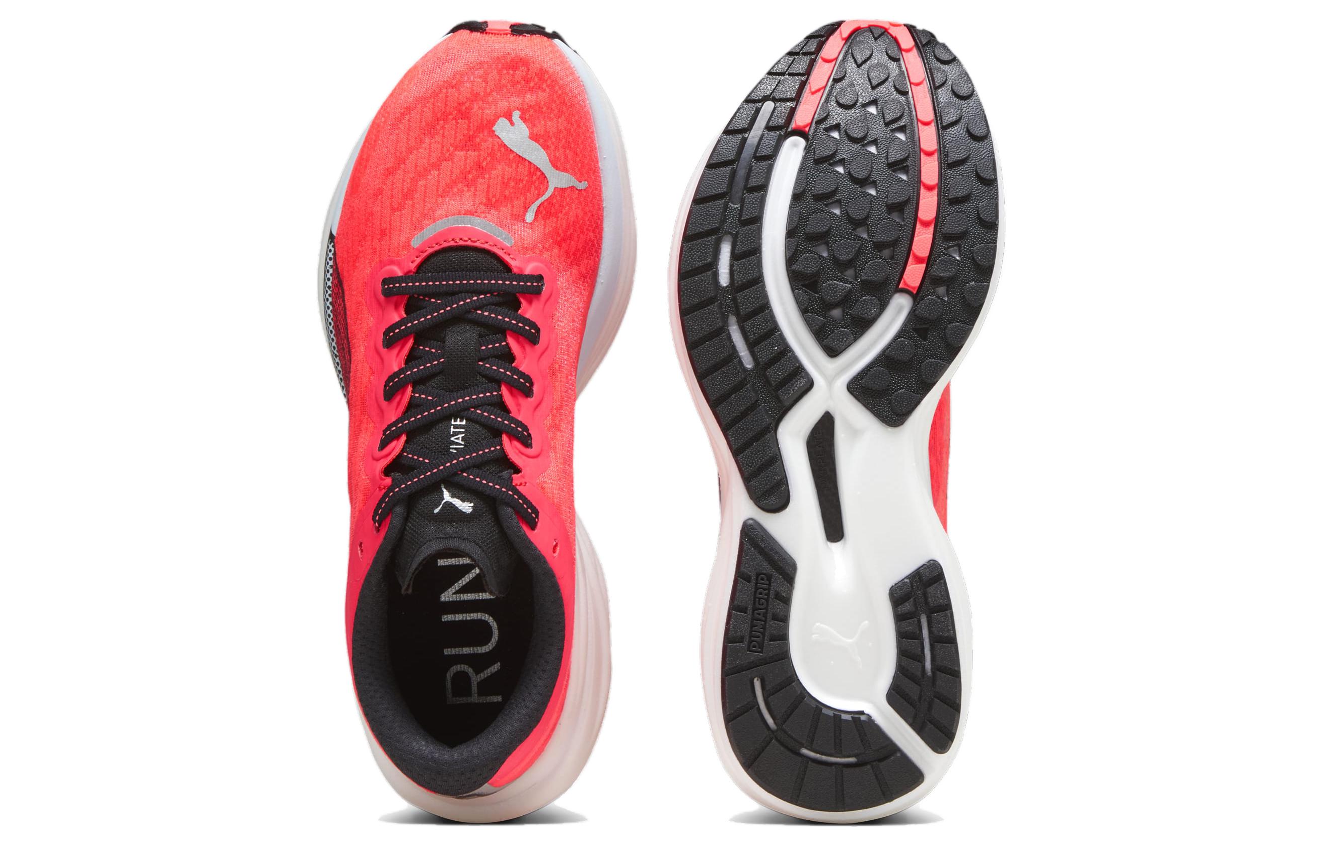 Shop (W) プーマ デビエイト ニトロ 2 "ファイヤーオーキッド ブラック" 376855-22