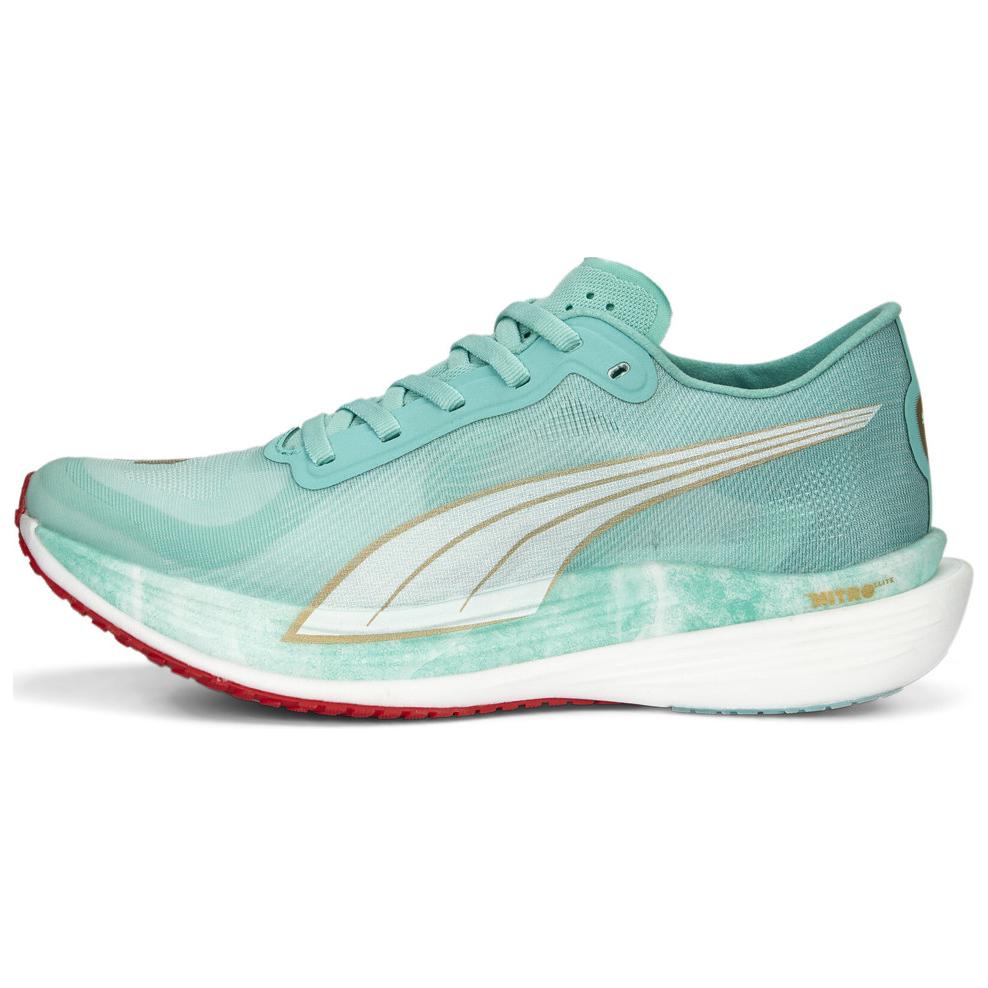 (Women) Puma Deviate Nitro Elite 2 Running Shoes Coral Green Lightweight Breathable 378722-01