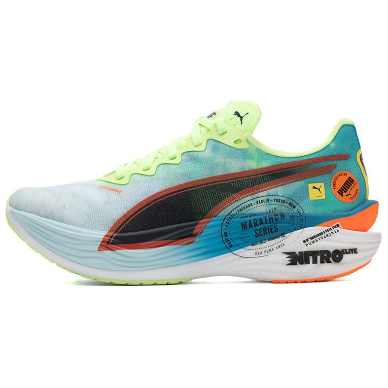 (Women) Puma Deviate Nitro Elite 3 Women’s Y2K Retro Running Shoes Blue Green Casual 310198-01
