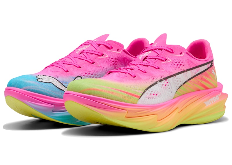 Order (Women) Puma Deviate Nitro Elite 4 'Poison Pink Yellow Alert Bright Aqua' 313606-01