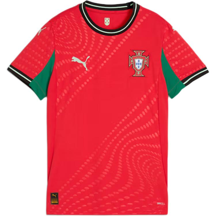 (Women) Puma DRYCELL Portugal Women 2025 Home Red Short-Sleeve Soccer Jersey. 779192-02