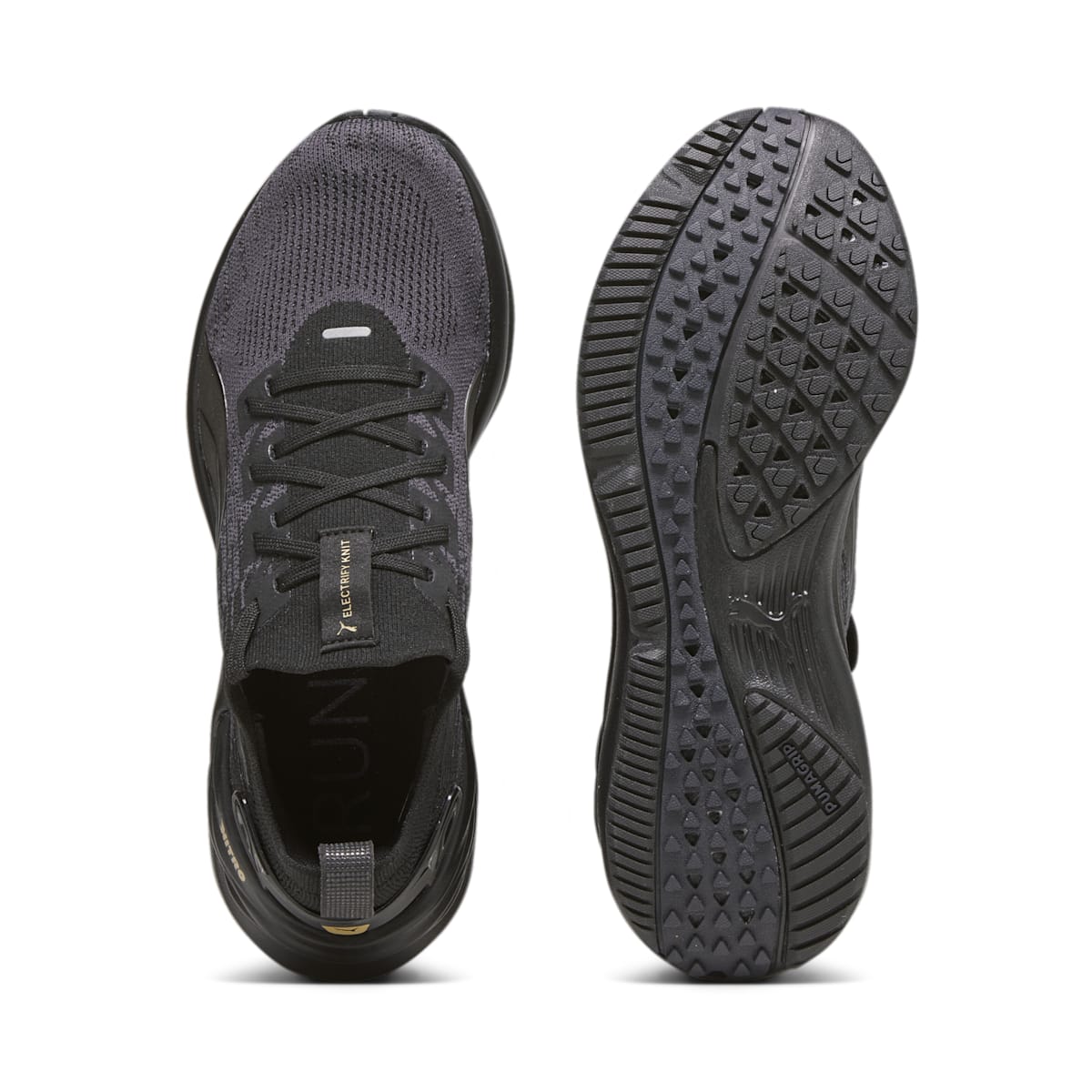 Shop (W) Puma Electrify Nitro 3 Knit ''Zwart Sterk Grijs'' 379085-01