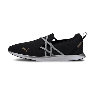 (W) Puma Ella Ballet Metallic Black/Silver