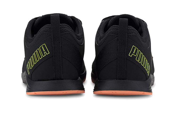 Shop Puma Ella 女款 黑橙綠 低筒運動鞋