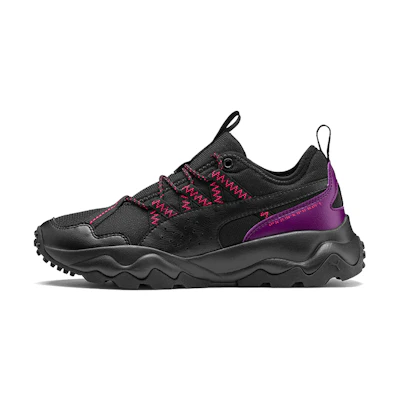 (W) Puma Ember Low-top Running Shoes Black/Purple/Red