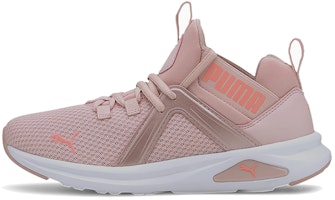 (Women) Puma Enzo 2 Shimmer Low Top Running Shoes Pink/White 193714-01 (Women) Puma Enzo 2 Shimmer Low Top Running Shoes Pink/White 193714-01