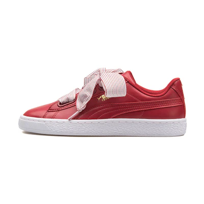 (W) Puma Enzobasket Heart Shoes Red/White