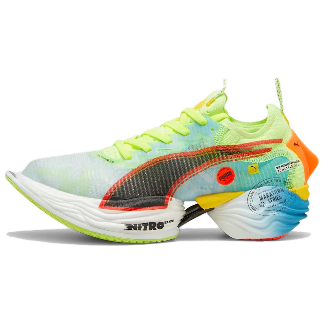 (Women) Puma Fast-R Nitro Elite 2 Running Shoes Blue/White - Comfortable & Non-Slip. 310200-01 Shoes