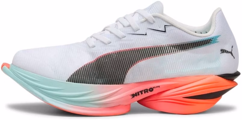 (Women) Puma Fast-R Nitro Elite 3 'White Glowing Red Mint' 312061-01 Buy (Women) Puma Fast-R Nitro Elite 3 'White Glowing Red Mint' 312061-01