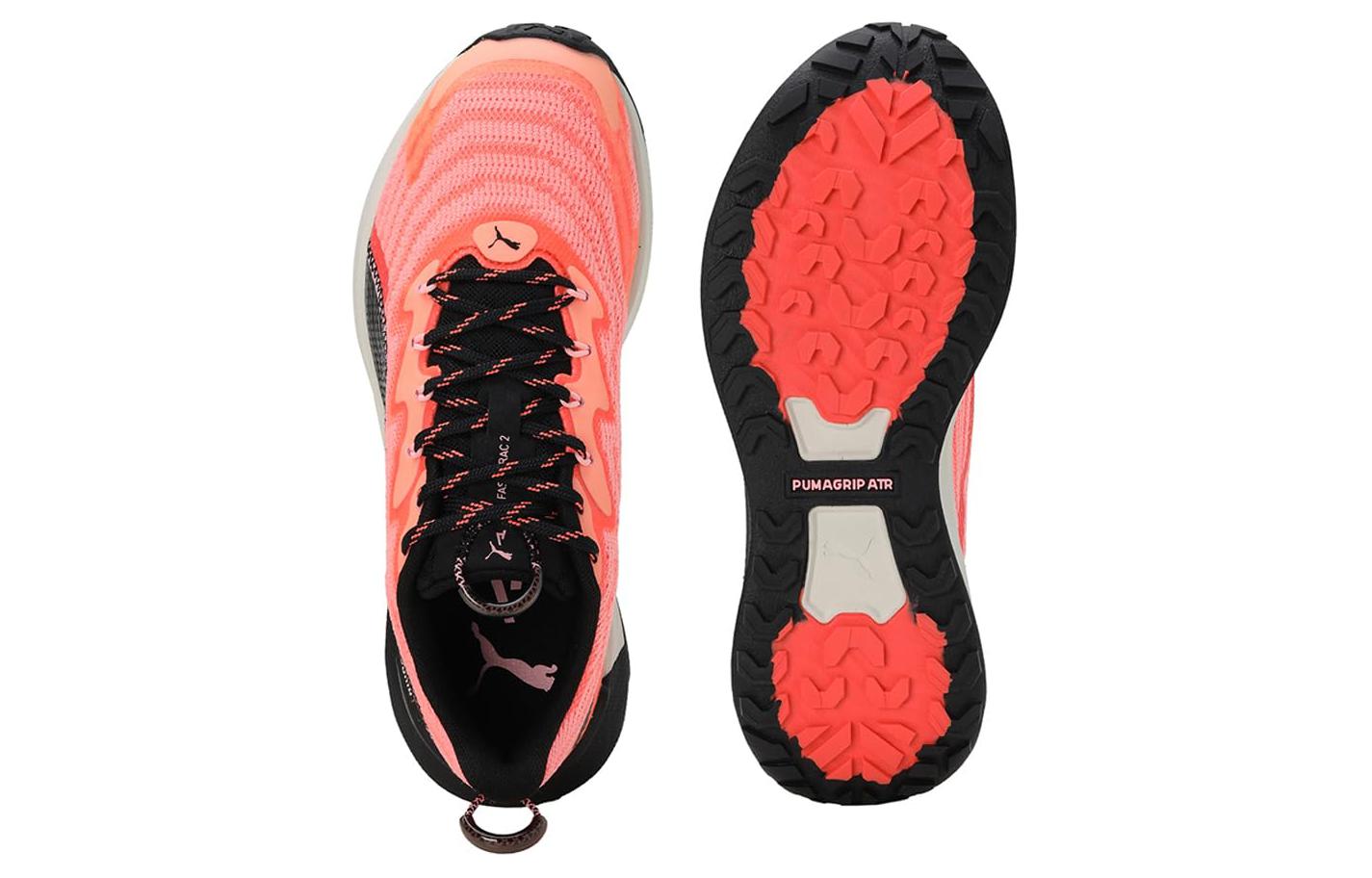 Shop PUMA 減震耐磨 低幫 跑步鞋 女款 粉黑