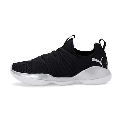 (W) Puma Flourish Low Top Black/Silver/White