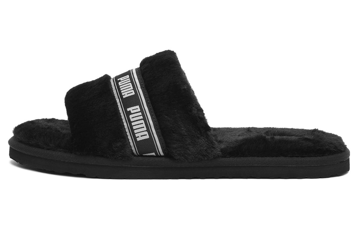 (W) Puma Fluff Bx Slippers 'Black White'