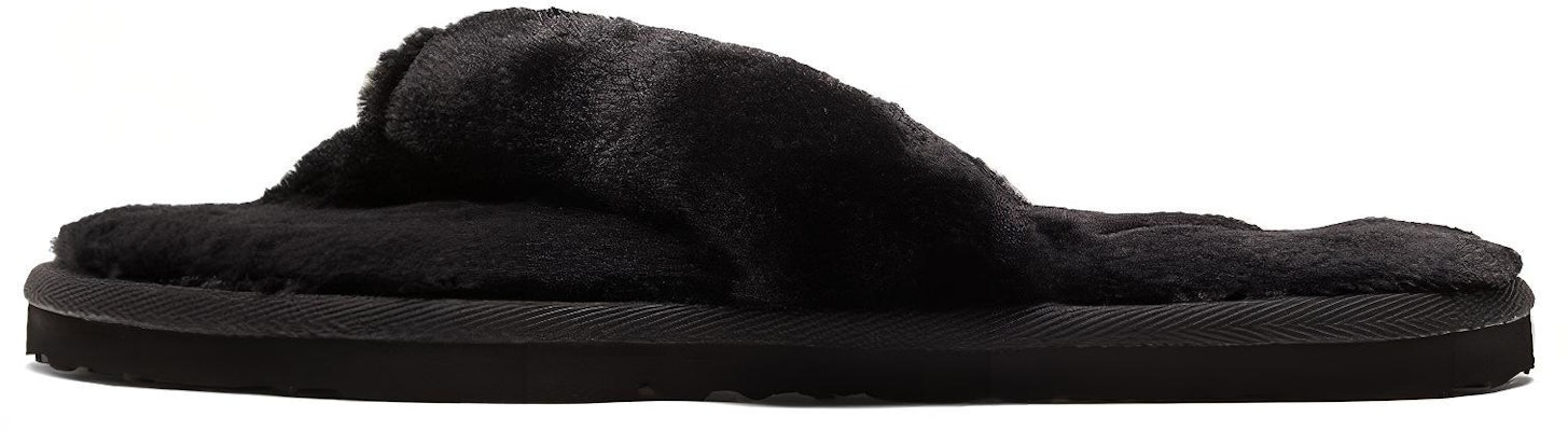 (Women) Puma Fluff Flip Slide 'Black Team Gold' 384938-01 Buy (Women) Puma Fluff Flip Slide 'Black Team Gold' 384938-01