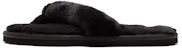 (W) Puma Fluff Flip Slide 'Hitam Emas Team' 384938-01