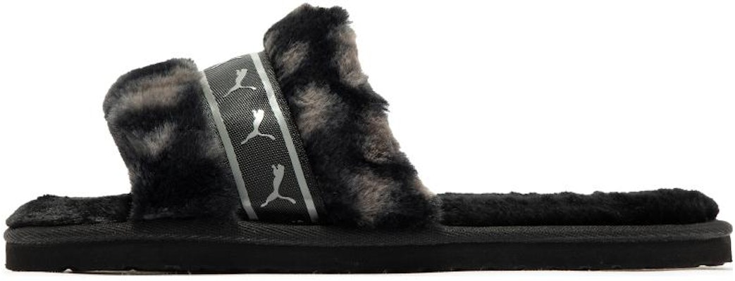 (Women) Puma Fluff Remix Animal BX 'Black Grey' 390970-02 Buy (Women) Puma Fluff Remix Animal BX 'Black Grey' 390970-02