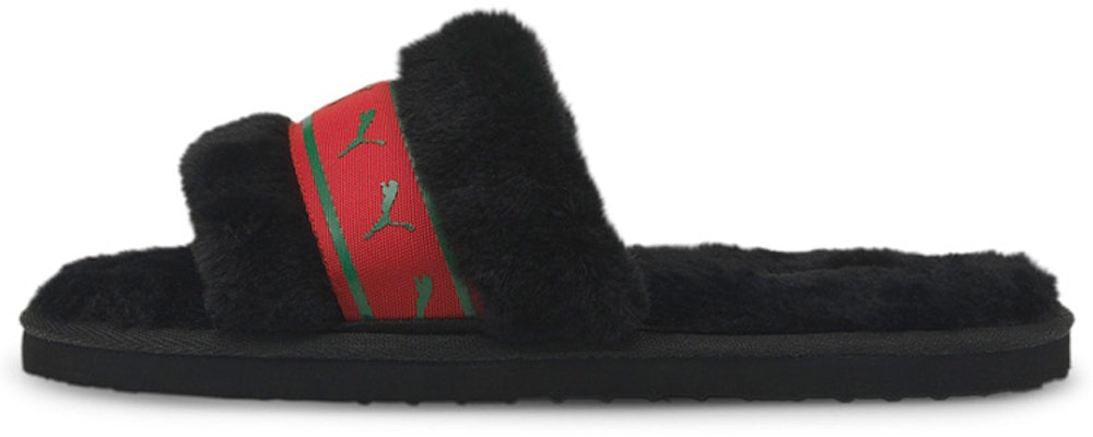 (Women) Puma Fluff Remix Slide 'Black High Risk Red' 385240-04 Buy (Women) Puma Fluff Remix Slide 'Black High Risk Red' 385240-04