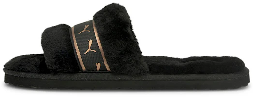 (Women) Puma Fluff Remix Slide 'Black Rose Gold' 385240-06 (Women) Puma Fluff Remix Slide 'Black Rose Gold' 385240-06
