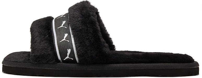 (W) 彪马毛绒混搭拖鞋‘黑白’ 385240-01 Buy (W) 彪马毛绒混搭拖鞋‘黑白’ 385240-01