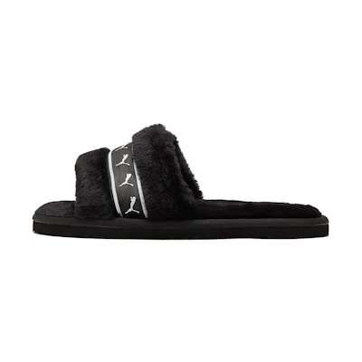 (W) Puma Fluff Remix Slide 'Black White'