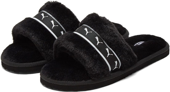 (W) 彪马毛绒混搭拖鞋‘黑白’ 385240-01 Lookbook (W) 彪马毛绒混搭拖鞋‘黑白’ 385240-01
