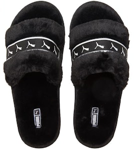 (W) 彪马毛绒混搭拖鞋‘黑白’ 385240-01 Shop (W) 彪马毛绒混搭拖鞋‘黑白’ 385240-01