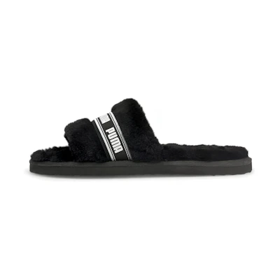 (W) Puma Fluff Slide 'Black'
